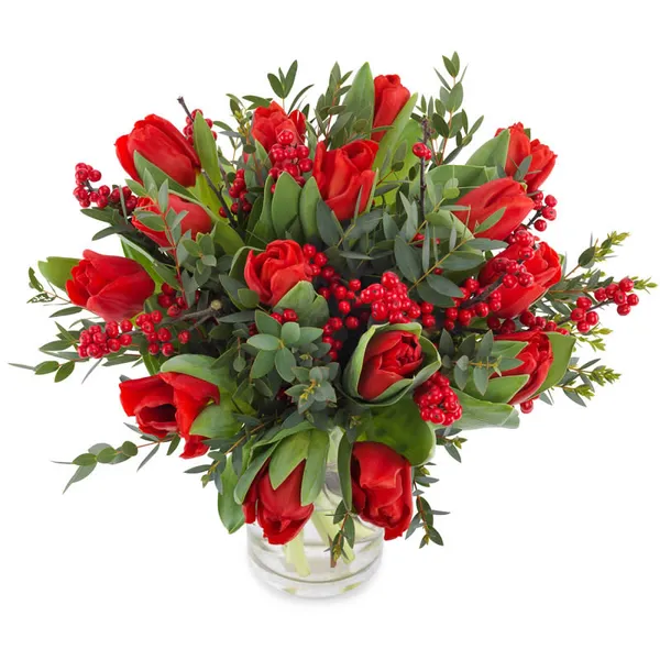 Red Christmas Tulips