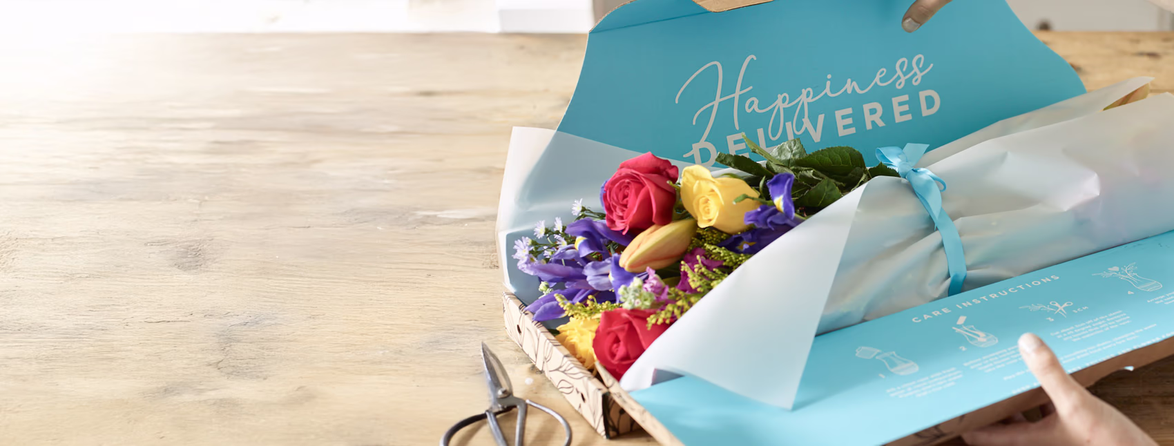 Letterbox flowers arranged for easy UK doorstep delivery
